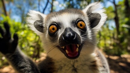 Happy lemur pleased to welcome you.