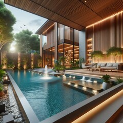 Comfortable Private Pool Design