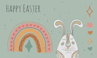 Backgrounds with rabbit Happy Easter 18