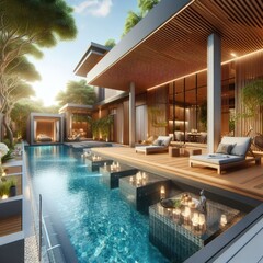 Comfortable Private Pool Design