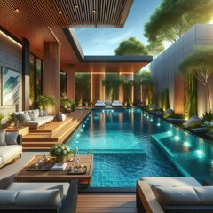 Comfortable Private Pool Design