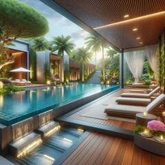 Comfortable Private Pool Design