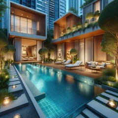 Comfortable Private Pool Design