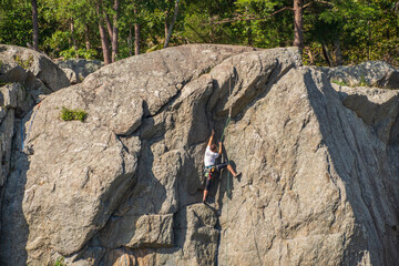 Climber at Great Falls Park, National Park Service site in Virginia