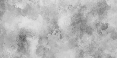 Vintage retro grunge old black and white texture with smoke, polished and acrylic black and white watercolor background hand painted by brush, white retro pattern cement texture and grunge effect.