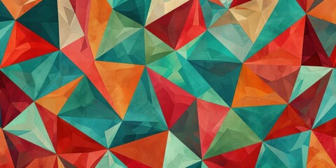 Abstract colorful wallpaper was made with triangles geometric