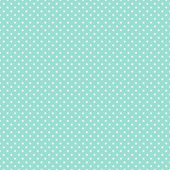 Green and white polka dot pattern, seamless texture background. Minimal fashionable design. Polka dots trendy background, tile. For fabric pattern, card, decor, wrapping paper