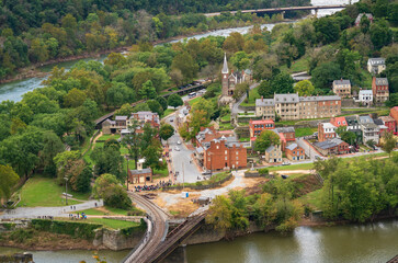 Overlook at Harpers Ferry National Historical Park - obrazy, fototapety, plakaty