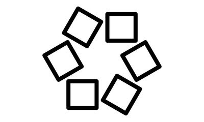 cube set icon isolated on white background