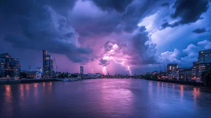 Fotobehang A stormy night in London. © Janis Smits