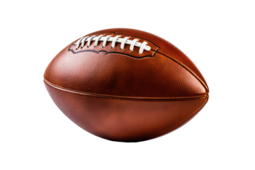 American Football on White Background. On a White or Clear Surface PNG Transparent Background.