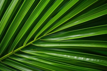 Obraz premium macro shot palm leaf texture natural tropical green leaf
