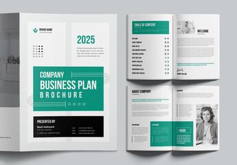 Business Plan Brochure Layout - obrazy, fototapety, plakaty