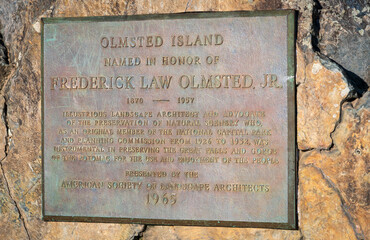 Plaque at Great Falls Park, National Park Service site in Virginia