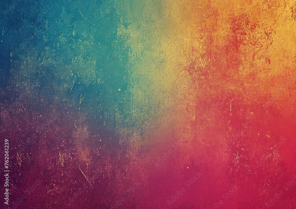 Poster retro gradient background with grain texture