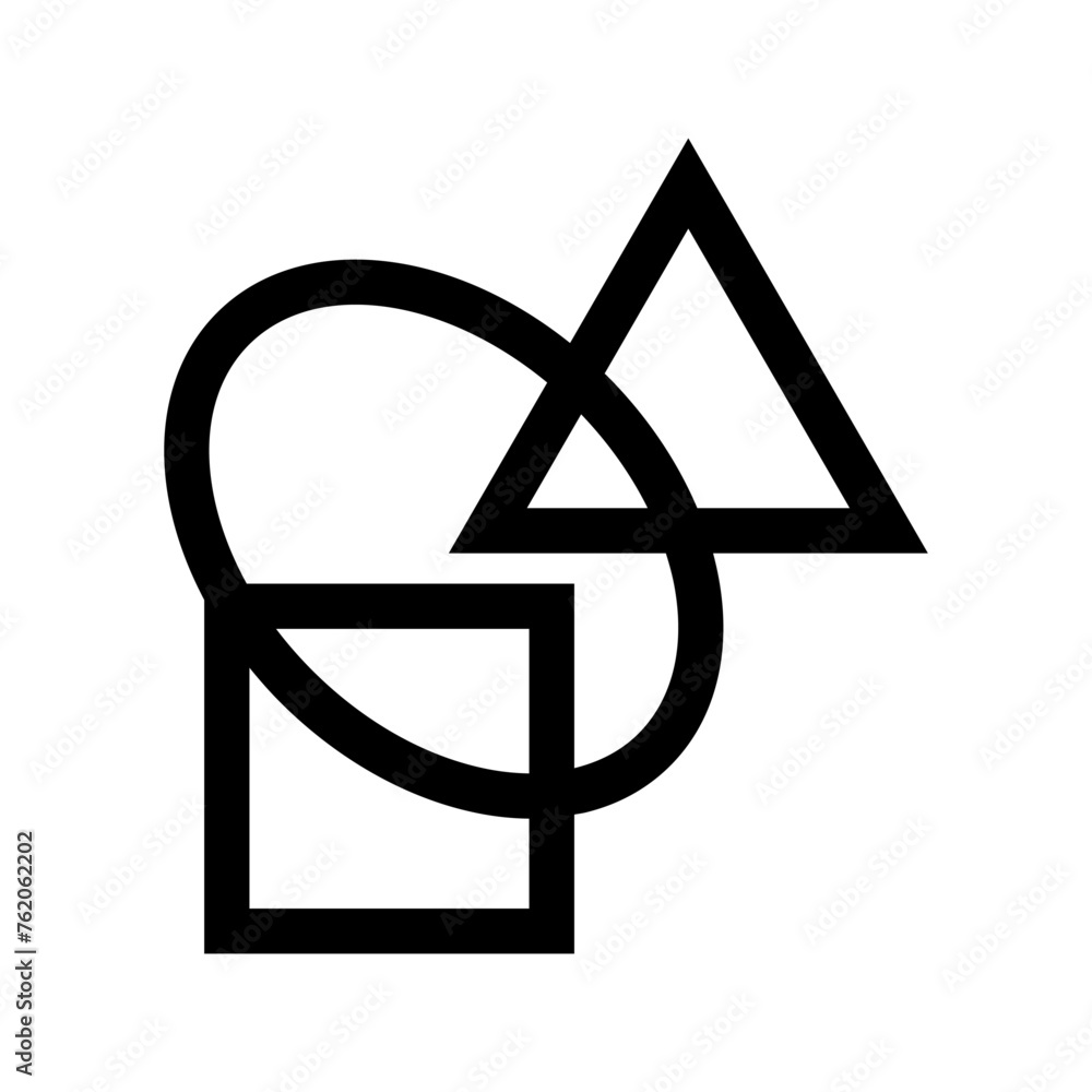 Poster abstract vector shapes elements transparent