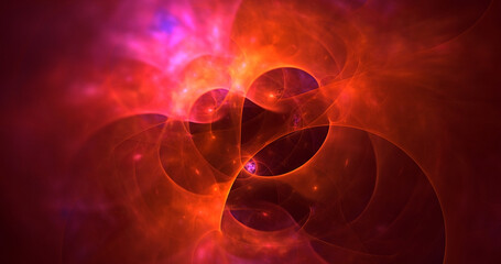 3D manual rendering abstract colorful fractal light background. Its not AI Generatd illustration.