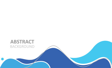 abstract simple minimal wave background. blue curve background banner