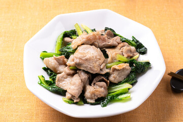 ターサイと豚肉のオイスターソース炒め