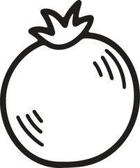 Hand Drawn tomato in flat style