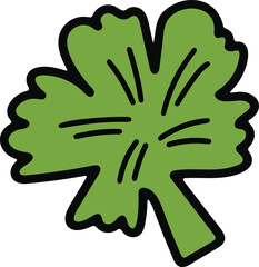 Hand Drawn lettuce in flat style