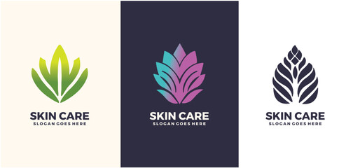 Set of Skin care logo vector design