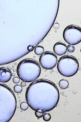 A close-up photo of water droplets that can be used in science, medicine, ingredients, and beauty...