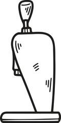 Hand Drawn beer dispenser in flat style
