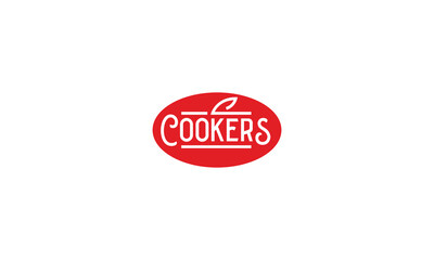 Cookers logo design. Cookers red vector design