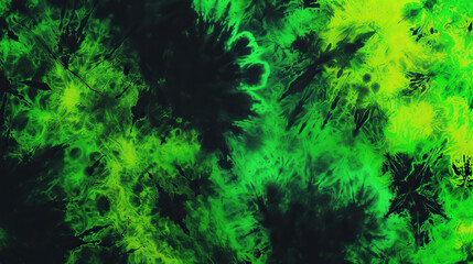 Fototapeta na wymiar Tie dye pattern, texture. Abstract black and green background.
