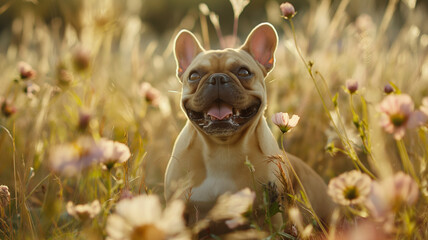 dog in the meadow