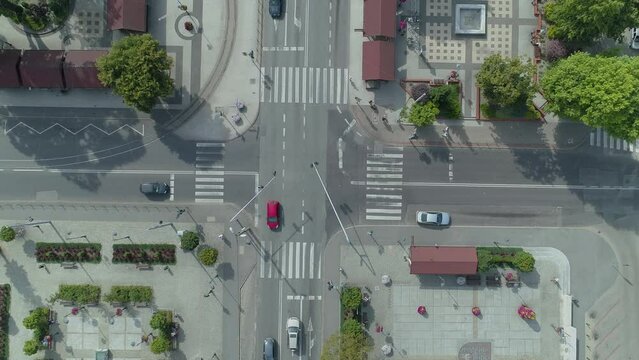 Beautiful Square Top Down Zgierz Aerial View Poland