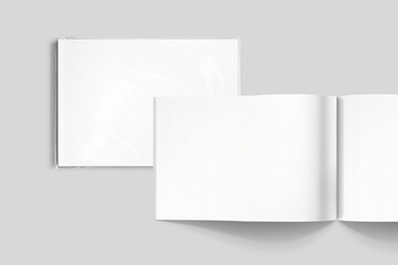 A4 Landscape Magazine PNG Transparent Pages Cover