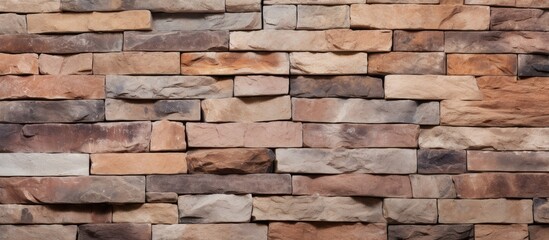 Abstract background of brown stone wall texture pattern.