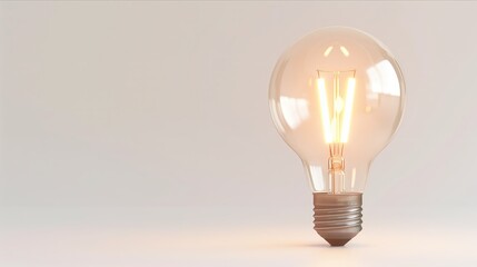 vision of innovation featuring a futuristic glowing light bulb, future concept