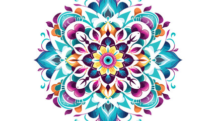Fototapeta na wymiar Beautiful abstract mandala kaleidoscope design 