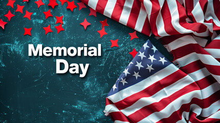 Obraz premium Memorial Day background with written Memorial Day