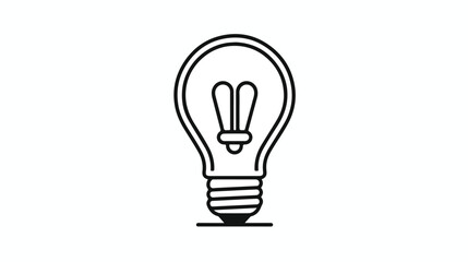 Business smart lightbulb icon. Outline Business 
