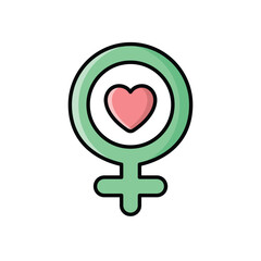 Color line Love vetor icon