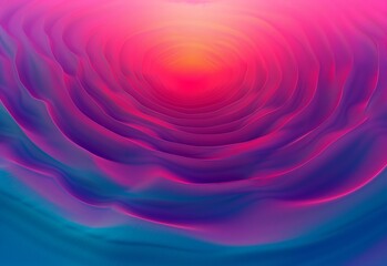 Colorful gradient lines forming wavy neon ripples. Abstract circular background. - 762085467