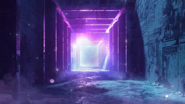 deserted colony discovery interdimensional phenomenon. seamless looping overlay 4k virtual video animation background