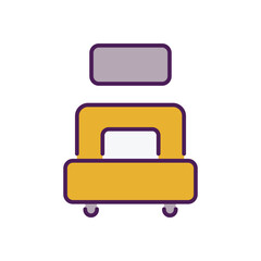 Single Bed icon editable stock vector stock