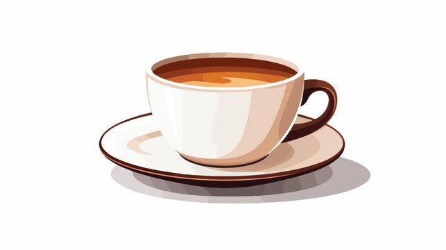 Coffee cup draw vector isolated flat vector