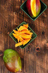 Dried and fresh mango fruit