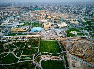 Aerial view of Turkestan old city - 762092078