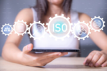 ISO standards quality control concept