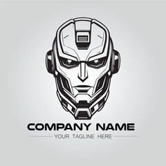 Robot company logo vector image
