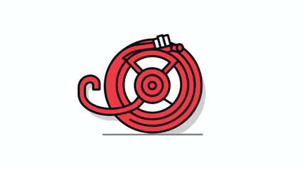 Fire Hose outline icon. linear style sign for mobile