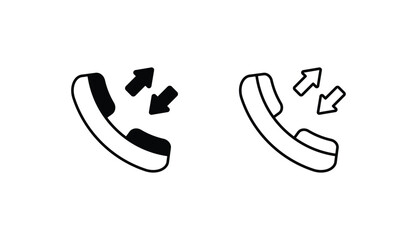 Phone Call icon design with white background stock illustration