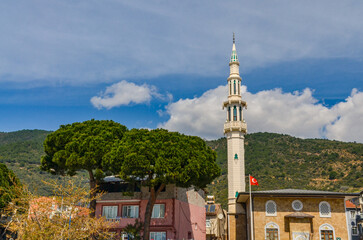 minaret of Narli Koyu mosque (Bursa region, Turkiye)